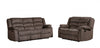 120-Inch Contemporary Brown Fabric Reclining Sofa Set
