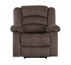 120-Inch Contemporary Brown Fabric Reclining Sofa Set