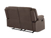 120-Inch Contemporary Brown Fabric Reclining Sofa Set