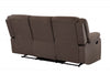 120-Inch Contemporary Brown Fabric Reclining Sofa Set