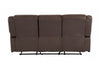 120-Inch Contemporary Brown Fabric Reclining Sofa Set