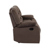 120-Inch Contemporary Brown Fabric Reclining Sofa Set