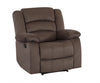 120-Inch Contemporary Brown Fabric Reclining Sofa Set
