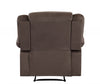 120-Inch Contemporary Brown Fabric Reclining Sofa Set