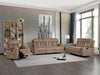 40-inch Modern Beige Fabric Recliner Sofa