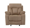 40-inch Modern Beige Fabric Recliner Sofa