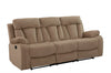 40-inch Modern Beige Fabric Recliner Sofa