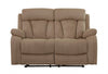 40-inch Modern Beige Fabric Recliner Sofa
