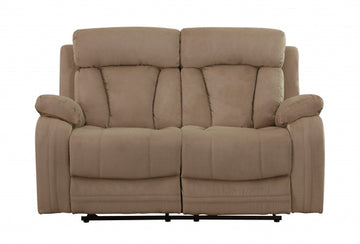 40-inch Modern Beige Fabric Recliner Sofa