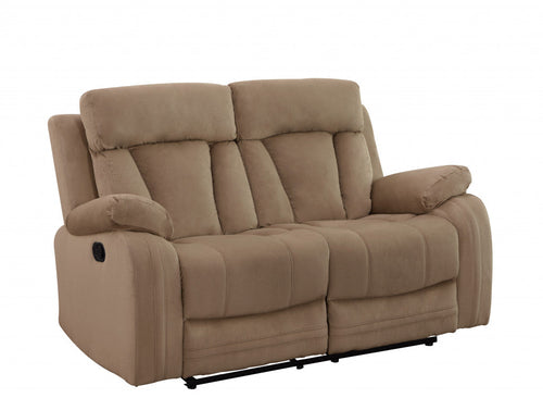 40-inch Modern Beige Fabric Recliner Sofa