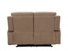40-inch Modern Beige Fabric Recliner Sofa