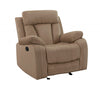 40-inch Modern Beige Fabric Recliner Sofa