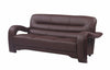 105-Inch Brown Leather Reclining Sofa Set