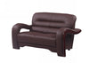 105-Inch Brown Leather Reclining Sofa Set