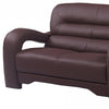 105-Inch Brown Leather Reclining Sofa Set