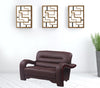 105-Inch Brown Leather Reclining Sofa Set