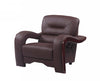 105-Inch Brown Leather Reclining Sofa Set
