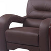 105-Inch Brown Leather Reclining Sofa Set