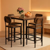 Counter Height Industrial Dining Table Set, 36x36 with 4 Bar Stools