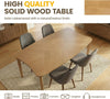 63-Inch Oak Finish Solid Wood Dining Table, Contemporary