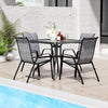 Outdoor Patio Dining Set with Metal Table and Chairs