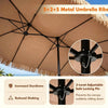 15x9 ft Double-Sided Tiki Patio Umbrella with Weighted Base