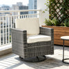 PE Wicker Outdoor Swivel Rocker Chair