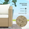 Comfortable All Weather Wicker Patio Sofa with Cushions-3