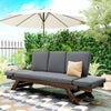 Adjustable Wood Daybed Sofa — Gray