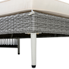 All-Weather PE Rattan Chaise Lounge with Cushion - Grey