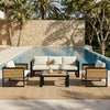 Aluminum Frame 4-Piece Outdoor Patio Conversation Set with Sofa