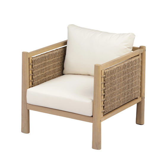 Set Of 2 Outdoor Acacia Wood Patio Chairs