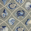 5inches x 7inches Grey Seaside UV Treated Indoor Outdoor Area Rug