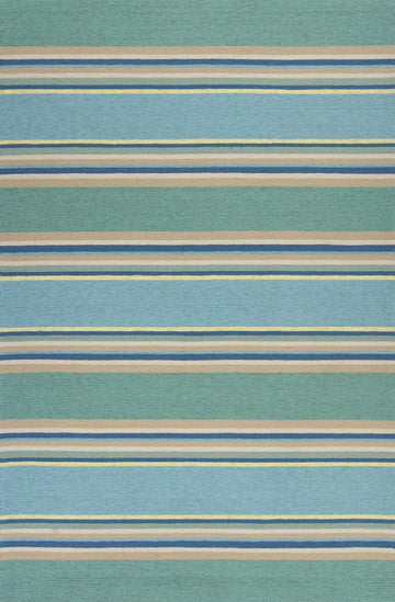5inches x 7inches Ocean Stripes UV Treated Indoor Outdoor Area Rug