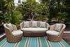 5inches x 7inches Ocean Stripes UV Treated Indoor Outdoor Area Rug