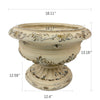Hand-Painted MGO Garden Urn Planter, Antique White