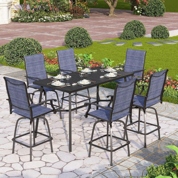 Outdoor Bar Set With Swivel Stools for Patio