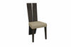 Contemporary Gray High Gloss Dining Table Set with 6 Chairs