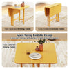 Folding Round-Corner Drop-Leaf Dining Table, Seats 2-4