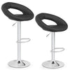 Adjustable Swivel Bar Stools with Hollow Back, Set of 2