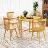 Folding Round-Corner Drop-Leaf Dining Table, Seats 2-4