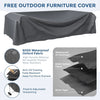 7-Piece Outdoor Wicker Sectional Patio Set with Waterproof Cover
