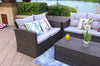 Rattan Patio Sofa Set — 6 Piece