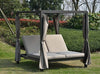 Adjustable Steel Outdoor Daybed — Gray