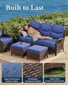 Outdoor Patio Conversation Set with Thick Cushions