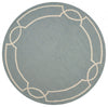 5inches x 7inches Spa Coastal Bordered Indoor Outdoor Area Rug