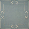 5inches x 7inches Spa Coastal Bordered Indoor Outdoor Area Rug