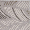 7inches x 9inches Grey Feather Pattern Indoor Outdoor Area Rug