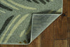 7inches x 9inches Grey Feather Pattern Indoor Outdoor Area Rug