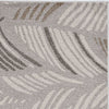 7inches x 11inches Grey Feather Pattern Indoor Outdoor Area Rug